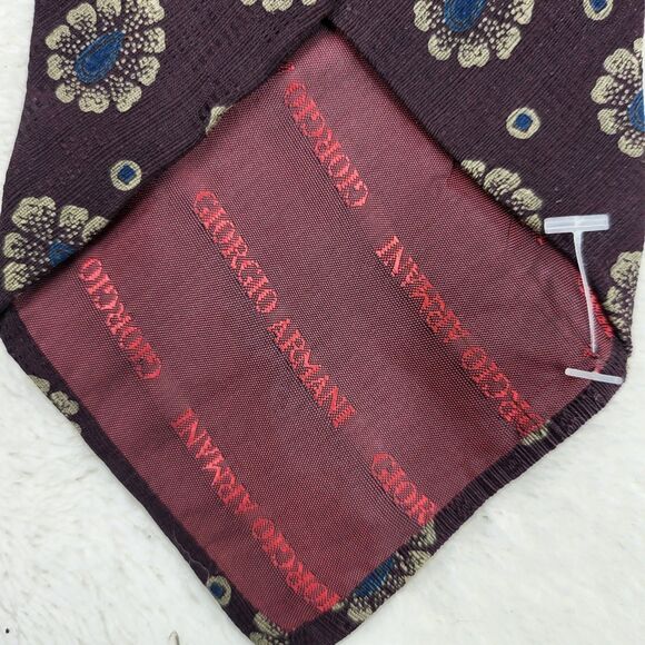 GIORGIO ARMANI lot of 2 mens standard silk ties - Picture 4 of 7